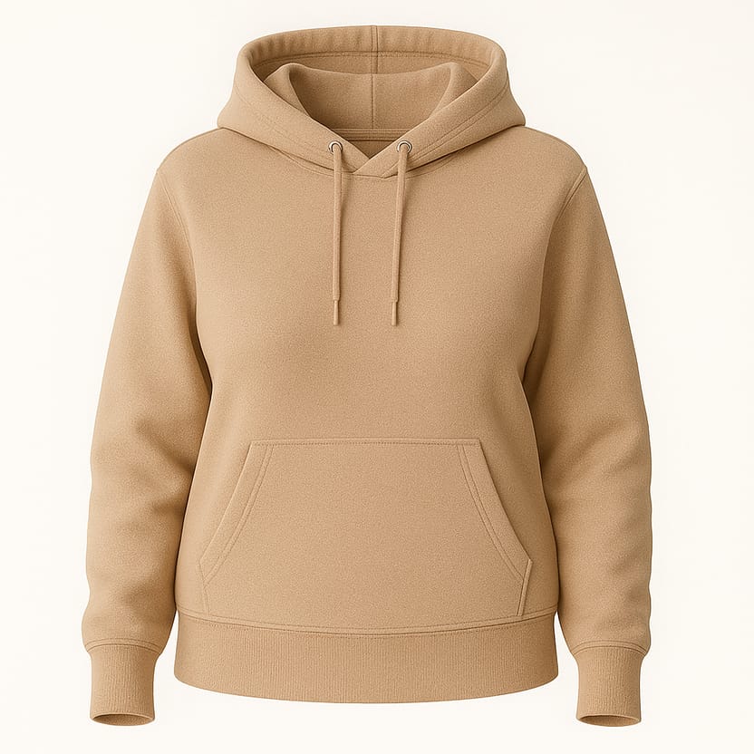 Desert Beige Basic Hoodie for Men – Drop Shoulder
